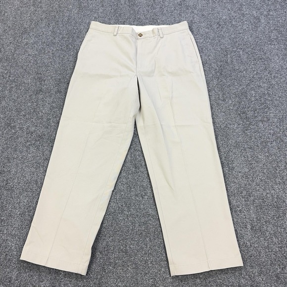 L.L. Bean Other - LL Bean Pants Mens 34x29 Beige Chino Natural Fit Straight Leg Cotton Casual